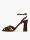 Suede Damen Sandalen Braun