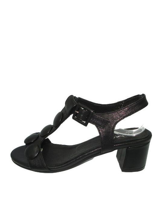 Remake Sandale Elegante Damă Din Piele Negru