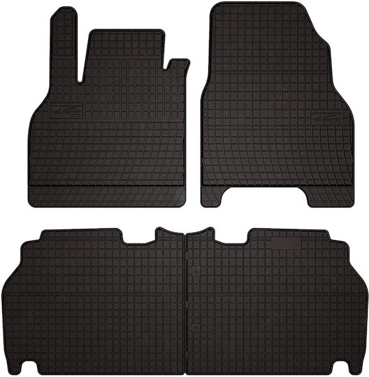 Гумени Килими За Кола Рено Канго II Комбиван 2007-2021 Черни Фитнати