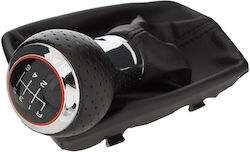 Audi A4 B8 07-15 Black + Chrome 6 Speed Shift Knob + Black Gaiters Black Thread Audi A4 B8 07-15 Black + Chrome 6 Speed Shift Knob + Black Gaiters Black Thread