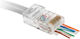 Set 100 Rj-45 8p8c Durchgang Cat5e Stecker Utp Kabel Netzwerk Stecker Goldbeschichtete Kontakte