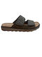 Leather Men's Sandals In Brown Colour