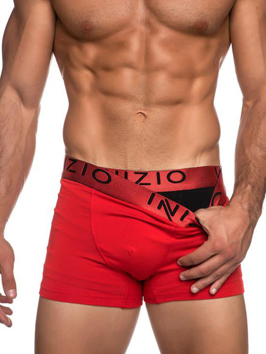 Inizio Ανδρικά Μποξεράκια Μαύρο/κόκκινο 2Pack