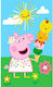 Peppa Schwein Sommerzeit Handtuch Gesichtstuch Doppelseitiges Kinder-Strandtuch 30x50 cm