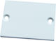 Set of Metal End Caps for Profile P217 2 Pieces Without Hole White Ep217w
