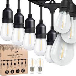 Led Solution Luminiță Garland LED Etanșă 15m cu 30 Becuri