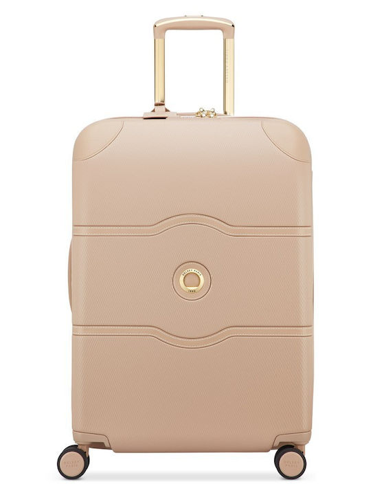 Delsey Chatelet Air 2.0 Medium Travel Suitcase Beige Rose Height 67cm