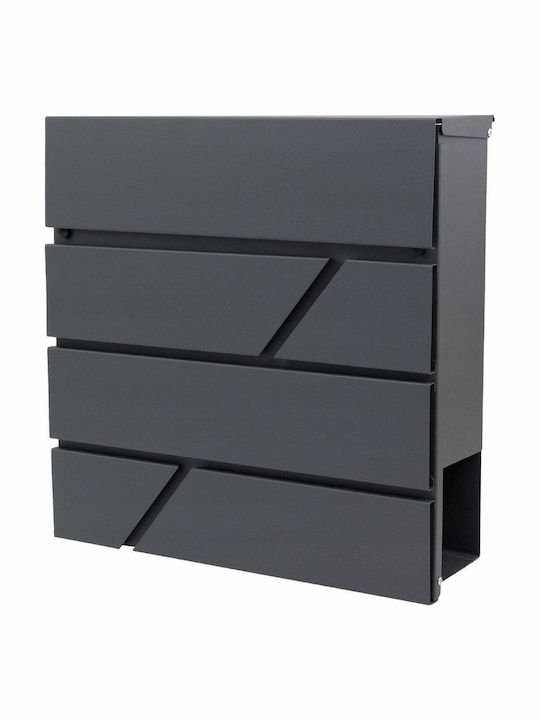AWTools Пощенска Кутия На Открито Inox В Сив Цвят 37x37x10.5см