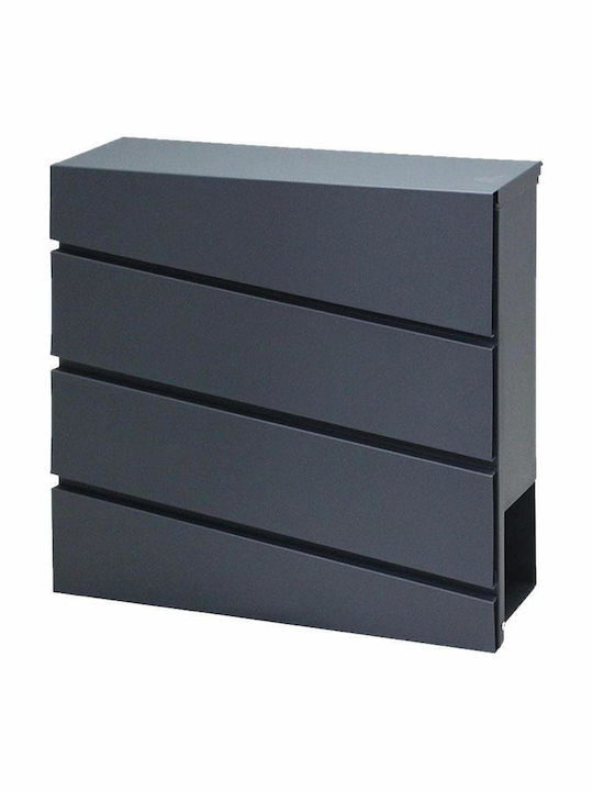 AWTools Пощенска Кутия На Открито Inox В Сив Цвят 37x37x10.5см
