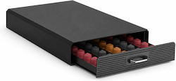 Organizer Drawer 50 Nespresso Coffee Capsules Black 33x23x5.5 Cm