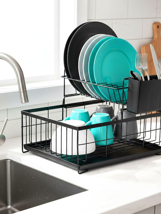 Vilde Metallic Black Sink Strainer 42x28x28cm