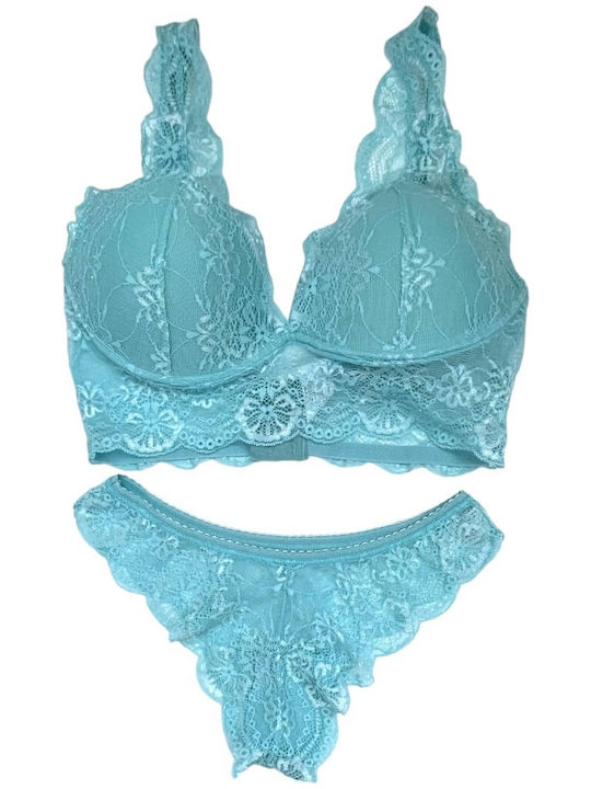 Jadea Lace Underwear Set Bralette with Brazil L...