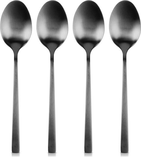 Excellent Houseware Rostfreier Stahl Kaffee/Tee Schwarz 4 Stück
