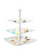 Relaxdays Glass Tiered Appetizer Stand 3 Tiers Transparent W40xL30xH30cm