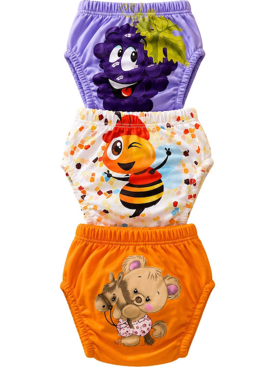Poopes Poopes Kinderunterwäsche Töpfchentraining-Hosen 3 Stück Mehrfarbig
