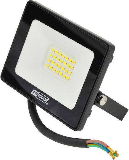 AWTools Waterproof LED Flood Light 20W Cold White 6000K IP65