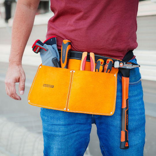Leather Tool Support Belt 2 Large Pockets Waist Organizer Tools 35x20 Cm