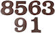 Black Plastic Number 200mm 4 Mp Number 200 4