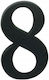 House Number 8 Black 19 Cm
