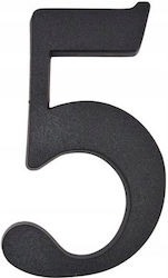 House Number 5 Black 19 Cm