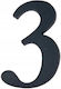 House Number 3 Black 19 Cm