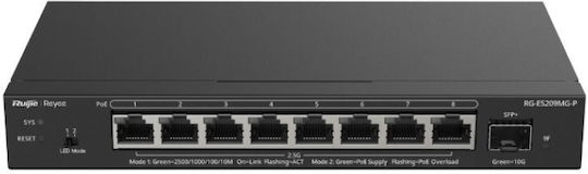 Ruijie RG-ES209MG-P Managed L2 PoE+ Switch με 8 Θύρες Gigabit (1Gbps) Ethernet
