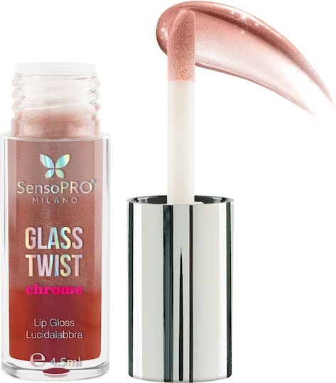 Glass Twist Chrome Lip Gloss Sensopro Milano Bronze Glow