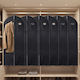Vilde Fabric Storage Case for Clothes Suit Dresses in Black Color 60x135cm 6 Pieces