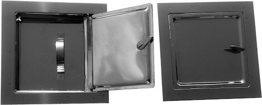 Stainless Steel Small Chimney Door 140*140mm Dk 05 Chro