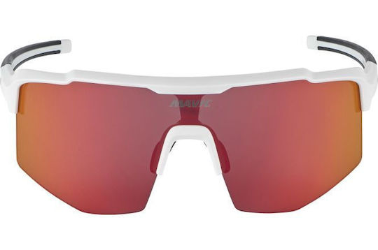 Mavic Cycling Glasses with White Frame and Multicolour Lenses