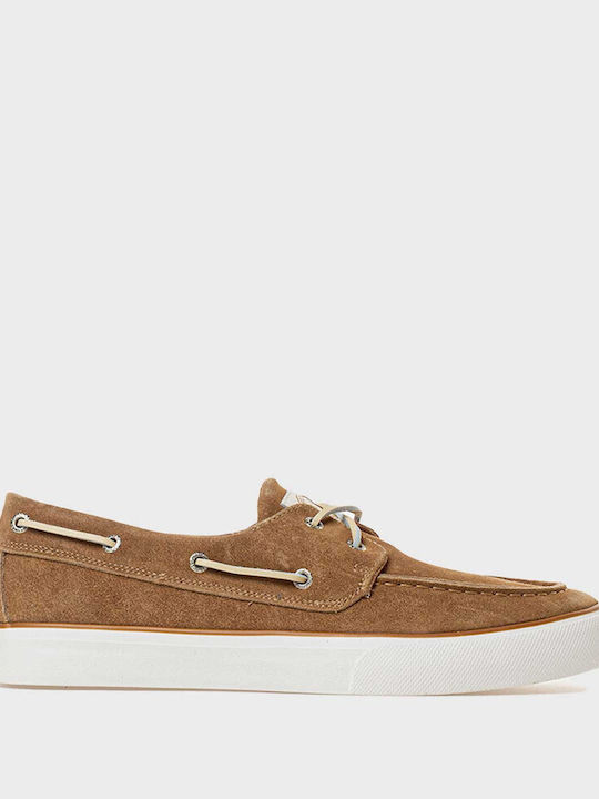 Superdry Suede Ανδρικά Μοκασίνια σε Ταμπά Χρώμα