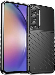Forcell Samsung Galaxy A55 5g Thunderbolt Shockproof Silicone Case Black