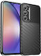 Forcell Samsung Galaxy A55 5G Thunderbolt Stoßfeste Silikon Handyhülle Schwarz