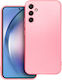 Forcell Samsung Galaxy A55 5G Metallische Silikon Handyhülle Rosa