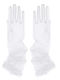Long Tulle Lace Bridal Gloves Universal Size White