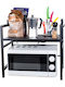 Inox Mikrowellenständer 68x51x36cm Schwarze
