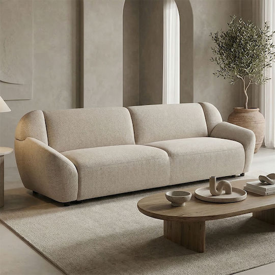 Echono Dreisitzer Sofa Beige 230x88x77cm