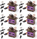 Set Servo Metalic Miuzei 6 Bucăți Micro Servo Rc 9g 180 Grade Motor Mic Arduino Model Construcție Braț Robotic Avion 1/10 1/8 Mașină Barcă Servo Cablu Brațe Incluse