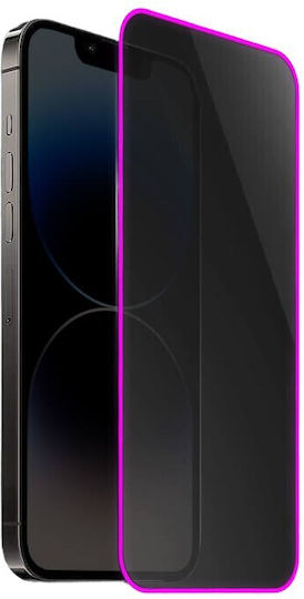Folie Protectie Telefon Tempered Glass Apple iPhone 15 Pro Flippy Luminous Neon Fosforescent Silicon Margine Mat Anti-Amprente Protectie Completa 9h Mov