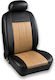 Leatherette Car Seat Covers 9 Pieces Pancar X16-x4-f Camel Black Stripe