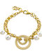 Oxette Women's Gold Plated Bracelet with Pearls