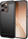 Husă Subțire Din Silicon Oppo Reno15 Pro Max Textură Din Fibră De Carbon Set Autocolant Silicon Negru