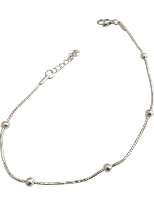 Kalliopi Silver Lanț de Gleznă din Oțel 20cm HBM-5009