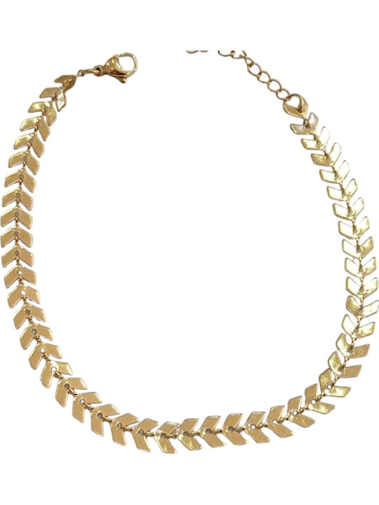 Kalliopi Silver Επιχρυσωμένη Αλυσίδα Ποδιού από Ατσάλι 20cm