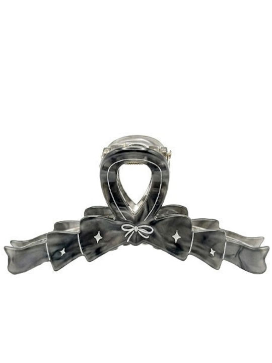 Roun Star Haarspange Klammer Korkenförmiger Rundgriff Sternchen 11,5cm Schwarz