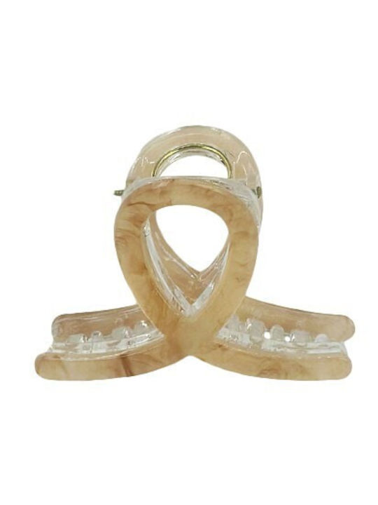 Clamă Subțire Elegantă De Păr Portocalie Din Plastic 8cm