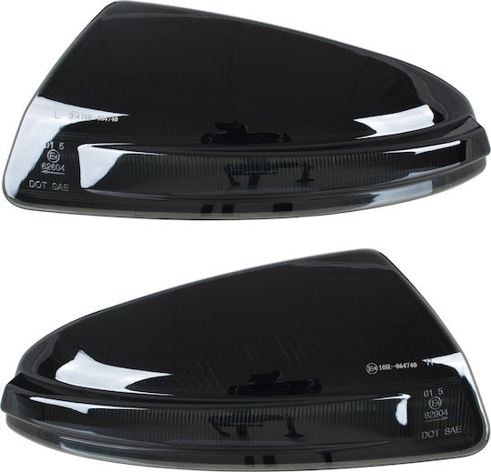 Mercedes S204 W204 Clasa C 07-11 Semnalizator Oglindă Stânga + Dreapta Fumuriu Dinamic Lumini LED Set 2 Bucăți