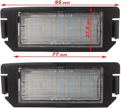 Φώτα Πινακίδας Led για Hyundai Genesis / i20 / Terracan / Veloster / XG 30 / XG 350 Mercedes-Benz GLS 2τμχ