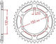 JT Sprockets Rear Sprocket 42 Teeth for Yamaha TDM 900