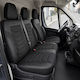 Комплект Калъфи За Автомобил Универсален Panda 2+1 Ткан Eco Кожа Fiat Ducato Peugeot Boxer Черен